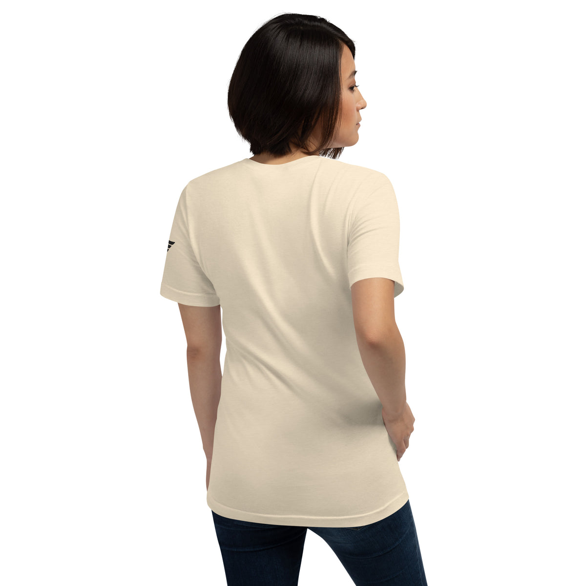 Back view of Barnesville Trojans retro college mascot shirt in natural