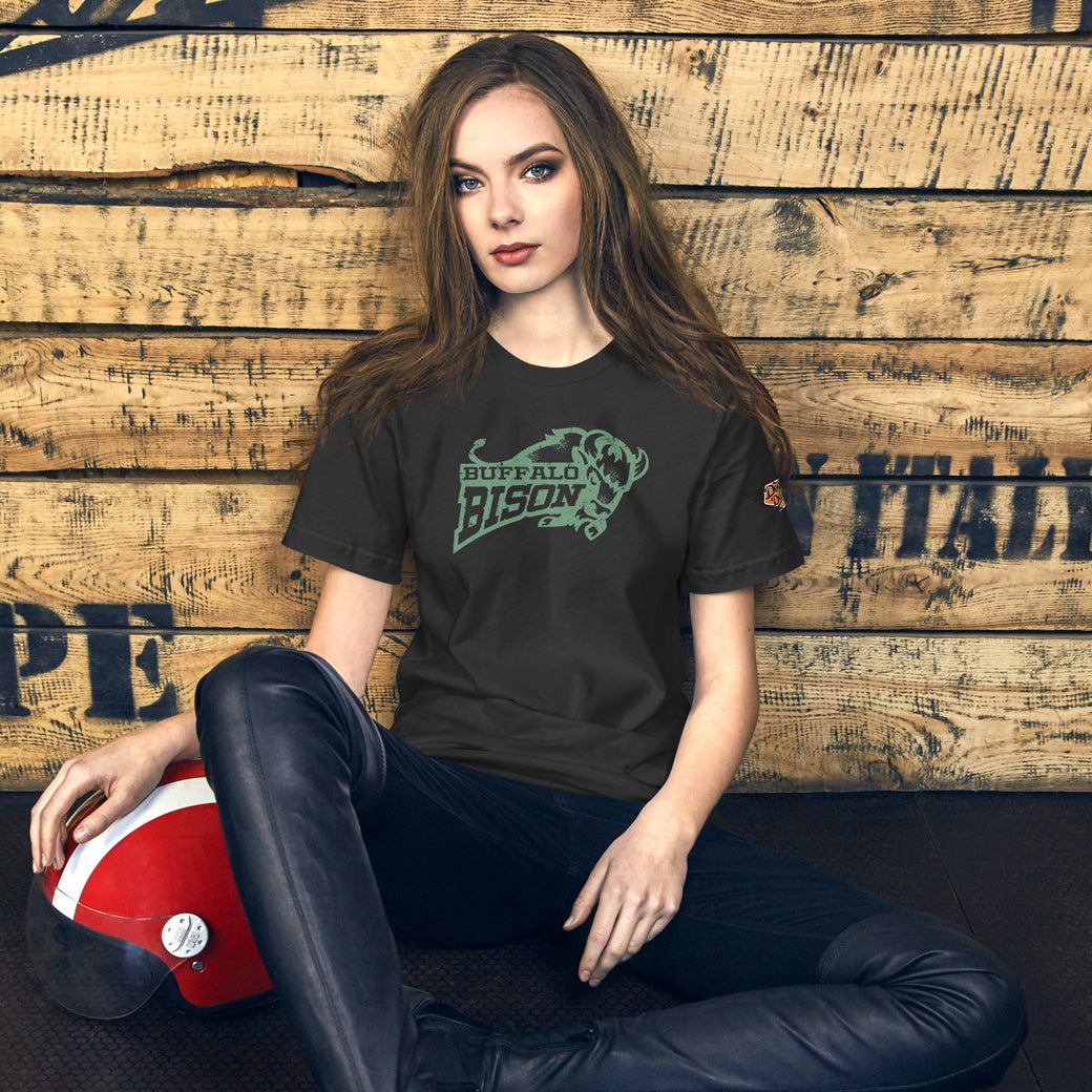 Buffalo Bison vintage tee in dark grey