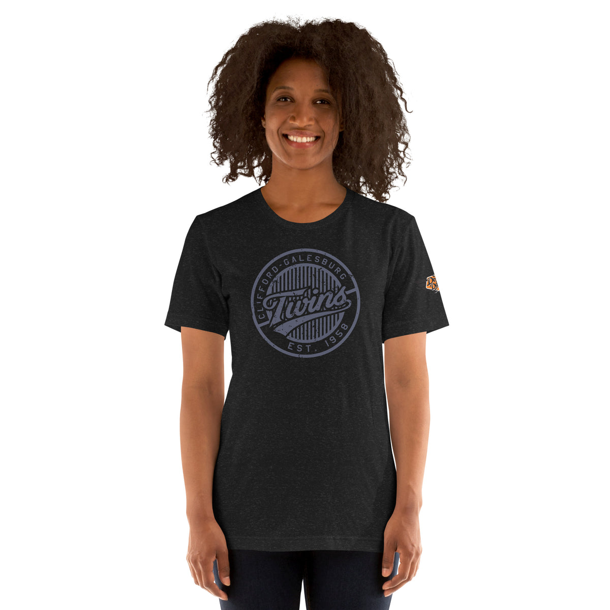 Clifford Twins Vintage Mascot Tee in black heather