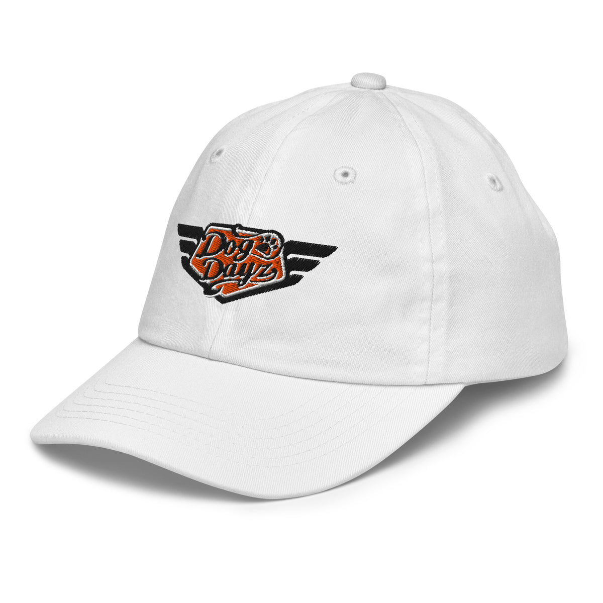 DogDayz embroidered logo on youth baseball cap
