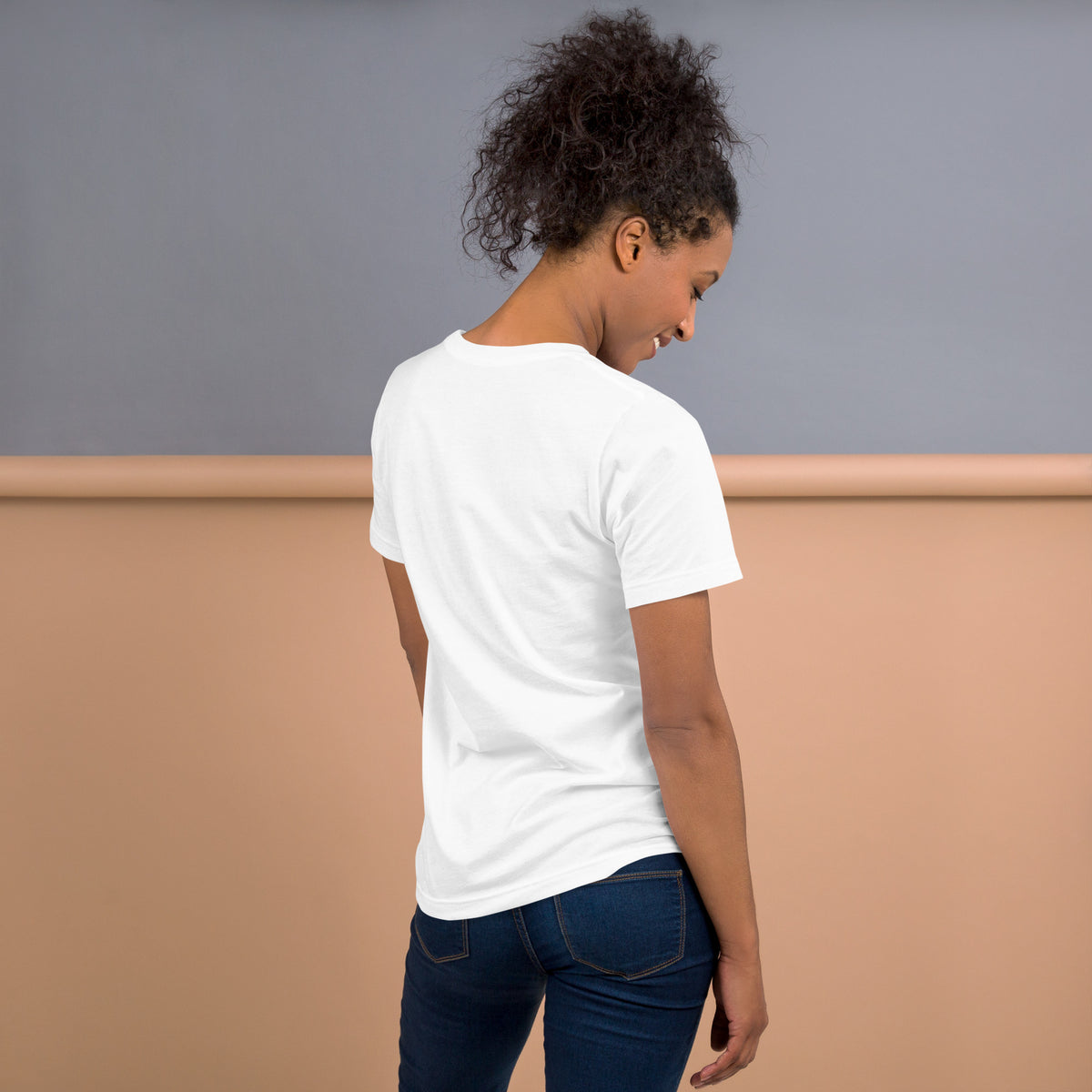 Back view of Erskine Comets vintage graphic tee in white
