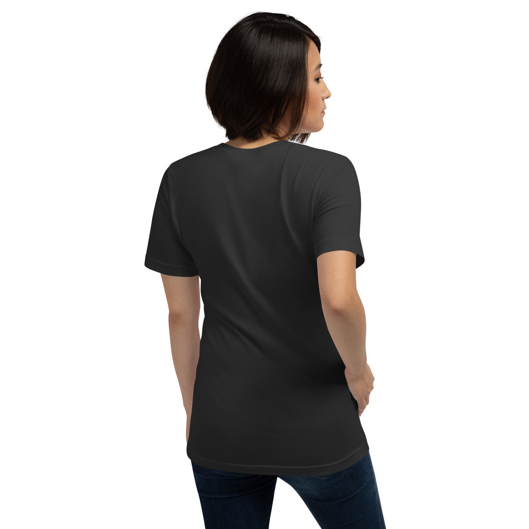 Hallock Fighting Bears retro college mascot shirt in dark grey back view