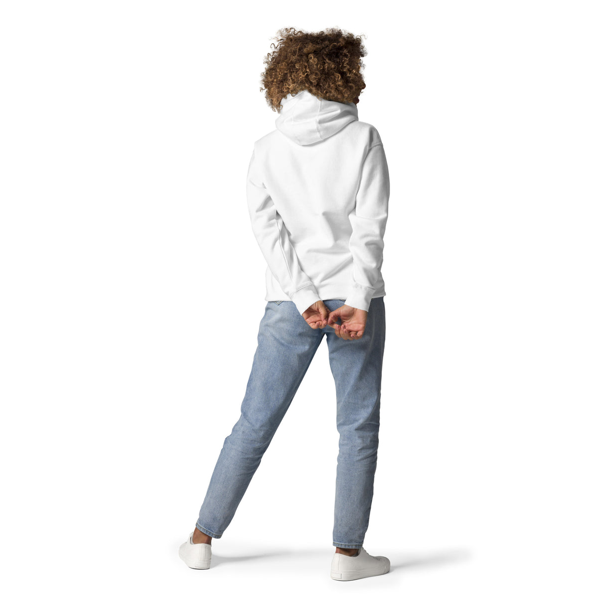 Back view of Madison Dragons retro college mascot sweatshirt in white