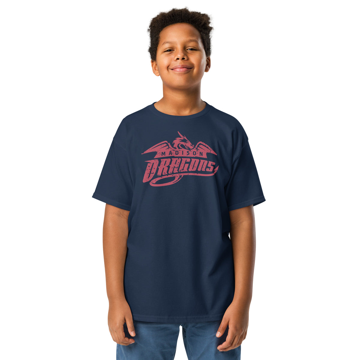 Madison Dragons vintage tee in navy