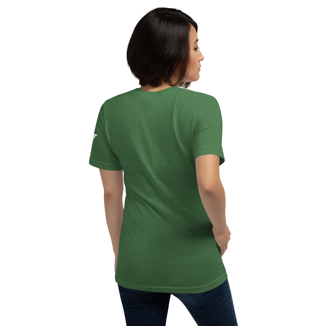 Back view of green Otter Tail Lake vintage graphic tee