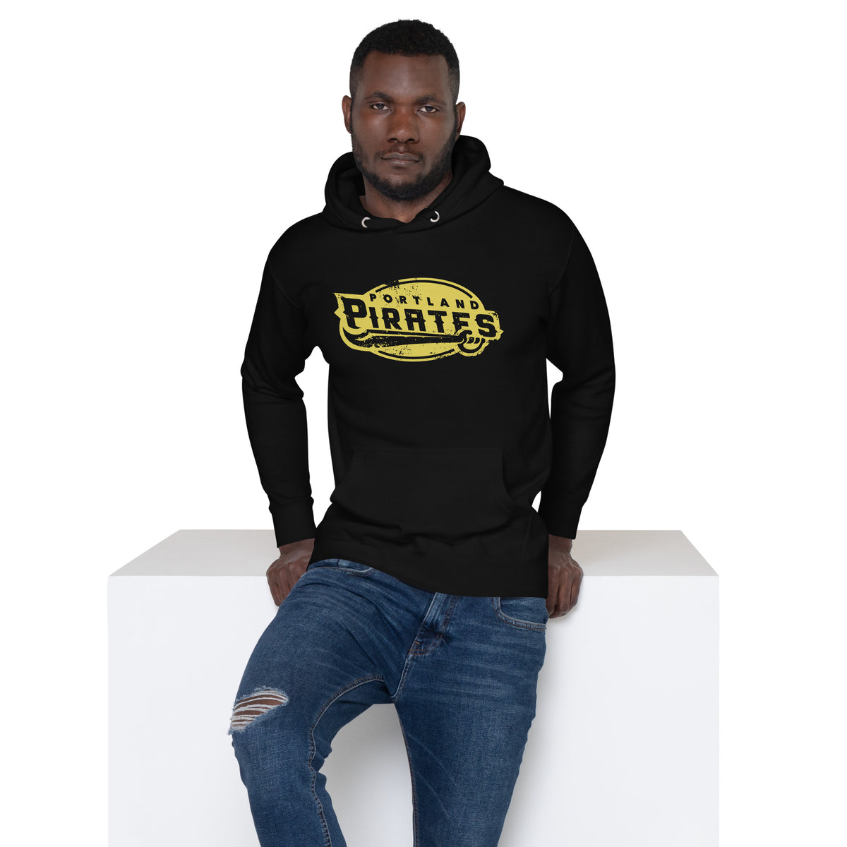 Portland Pirates vintage hoodie in black