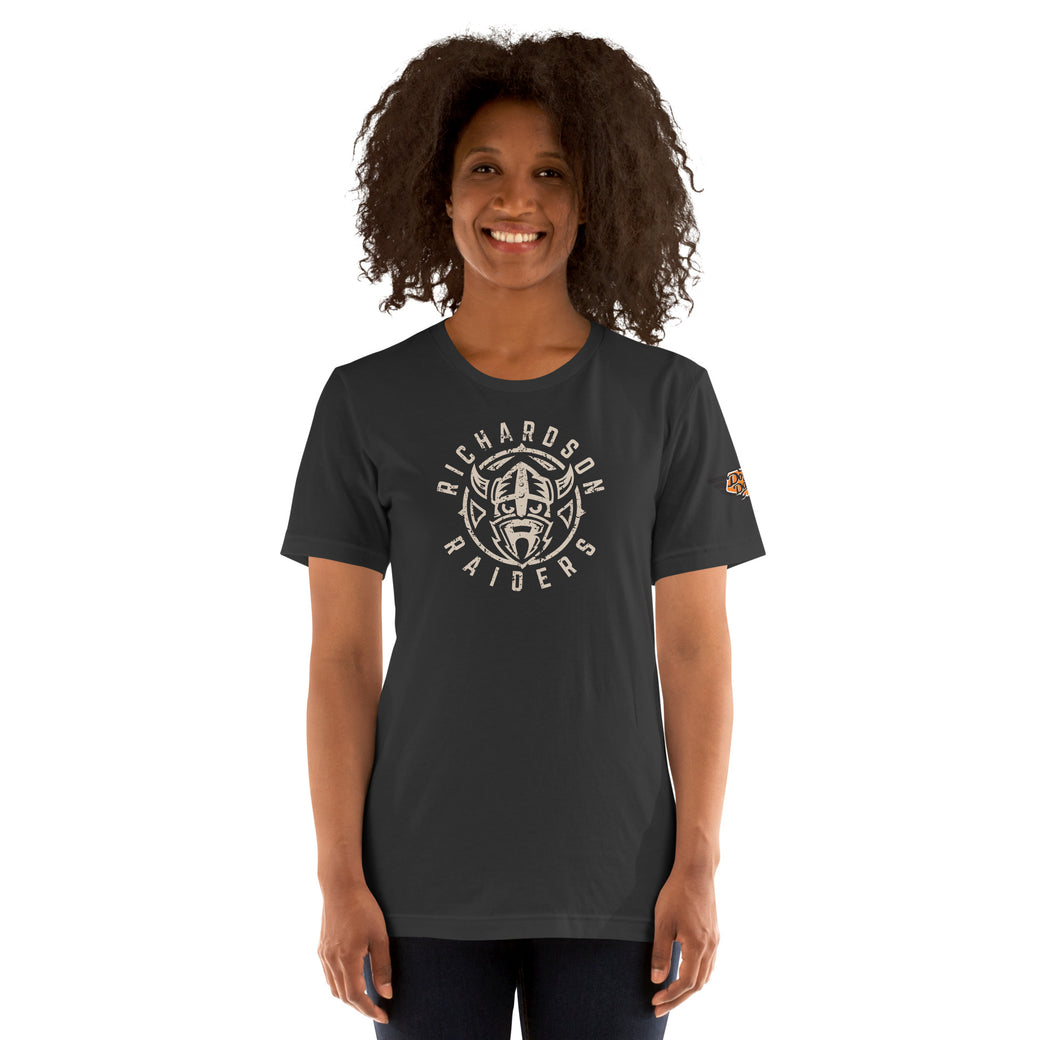 Richardson Raiders vintage mascot t-shirt in dark grey