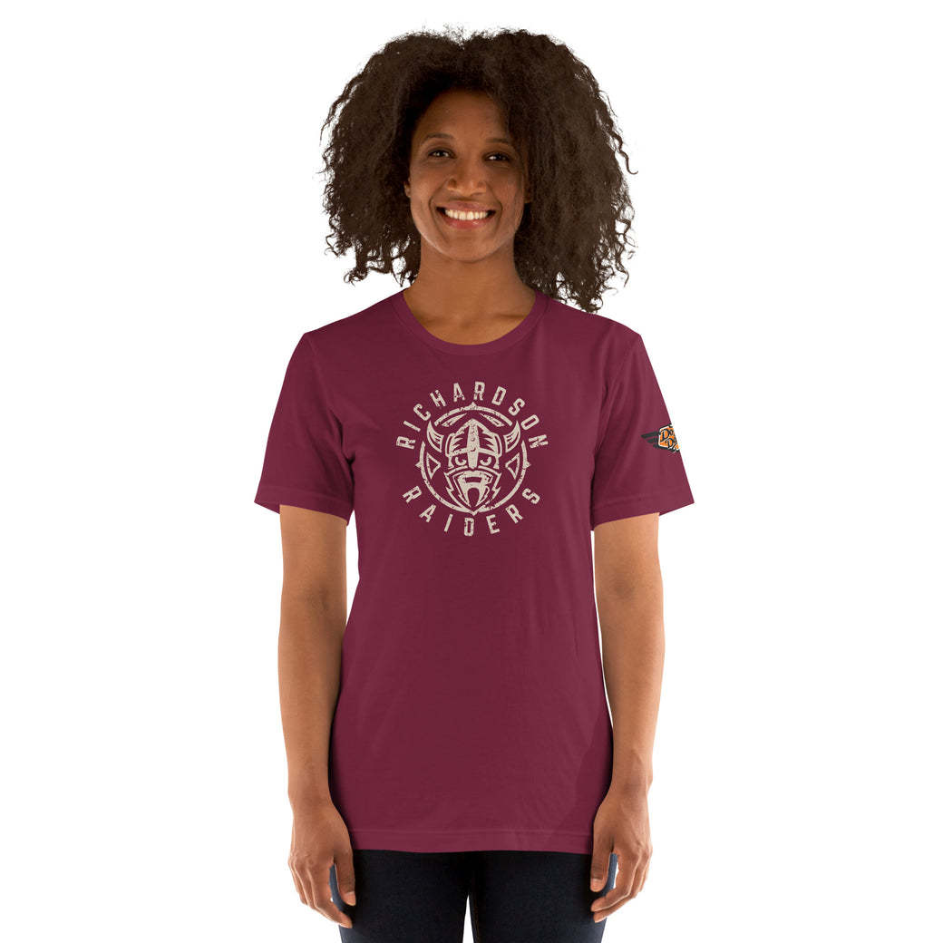 Richardson Raiders vintage mascot t-shirt in maroon