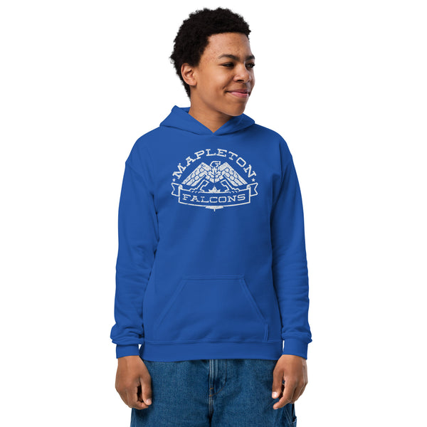 Mapleton Falcons Vintage Kids Hoodie – Retro Mascot Sweatshirt